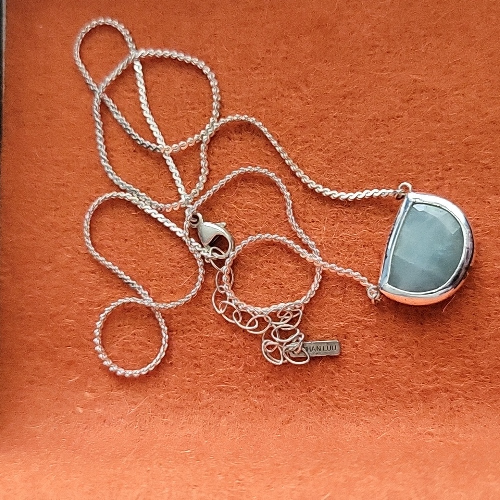 EUC Chan Luu Aquamarine Luna necklace
